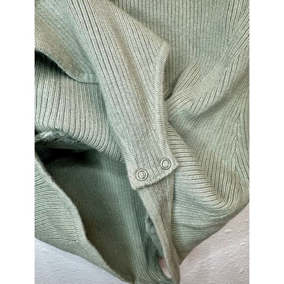 NWT Abercrombie Sage Green Ribbed Short Sleeve Bodysuit Size XL - Picture 4 of 6